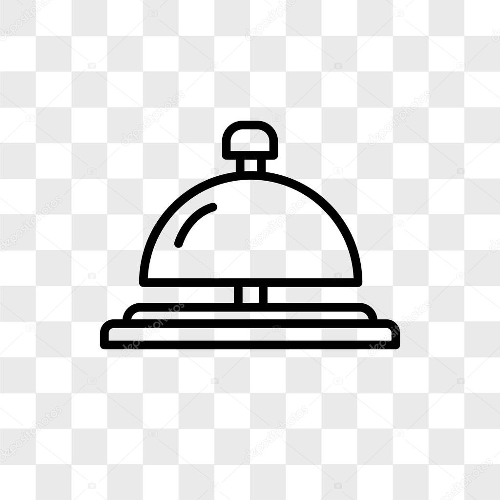 Concierge bell vector icon isolated on transparent background, concierge bell logo concept