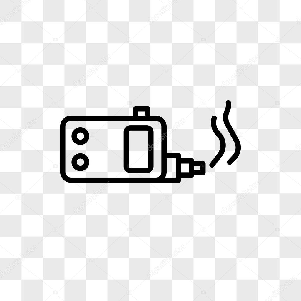 Ecig vector icon isolated on transparent background, ecig logo concept