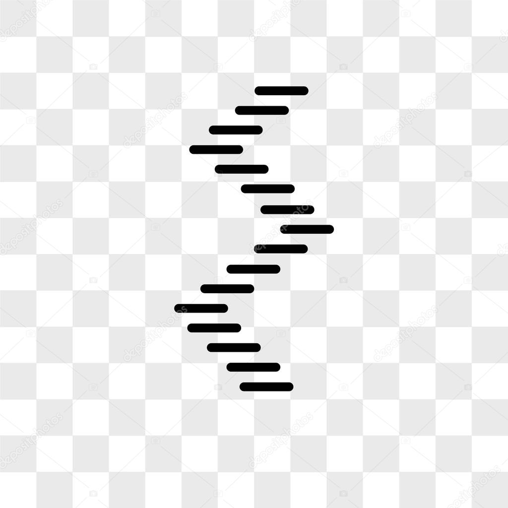 Spiral staircase vector icon isolated on transparent background, spiral staircase logo concept