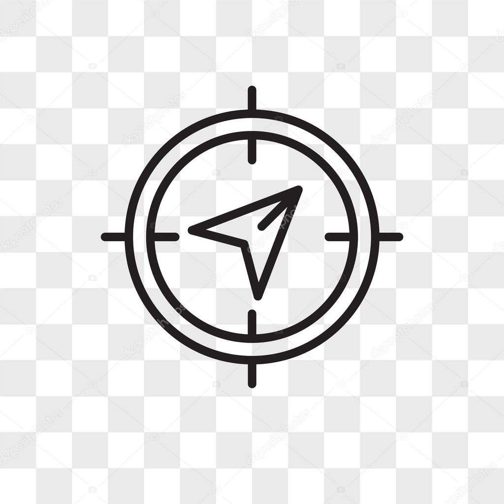 Navigation vector icon isolated on transparent background, Navig