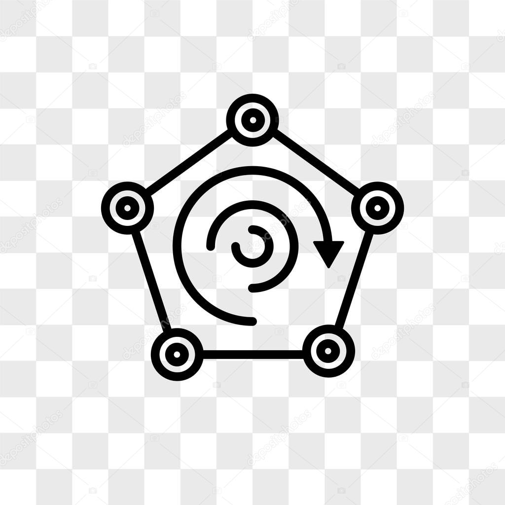 Radar vector icon isolated on transparent background, Radar logo concept