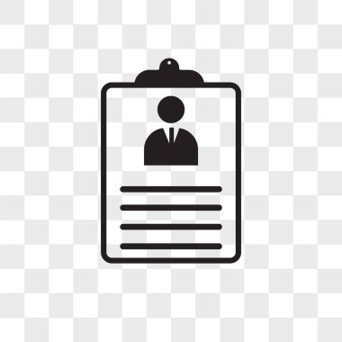 Kişisel Ayrıntılar vektör simgesi üzerinde şeffaf arka plan izole,