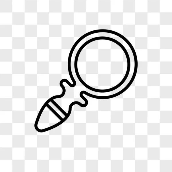 Loupe icono vectorial aislado sobre fondo transparente, diseño del logotipo de Loupe — Archivo Imágenes Vectoriales