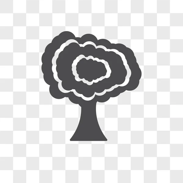 Icona vettoriale albero isolato su sfondo trasparente, Albero logo d — Vettoriale Stock