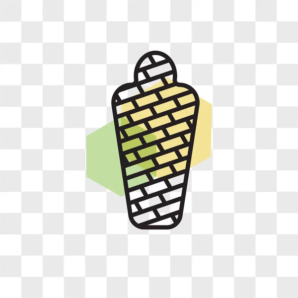Mummy vector icon isolated on transparent background, Mummy logo — Stock Vector