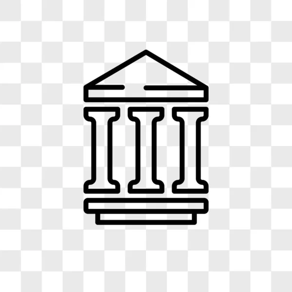 Bank vector icon elszigetelt átlátszó háttér, a Bank logo-d — Stock Vector