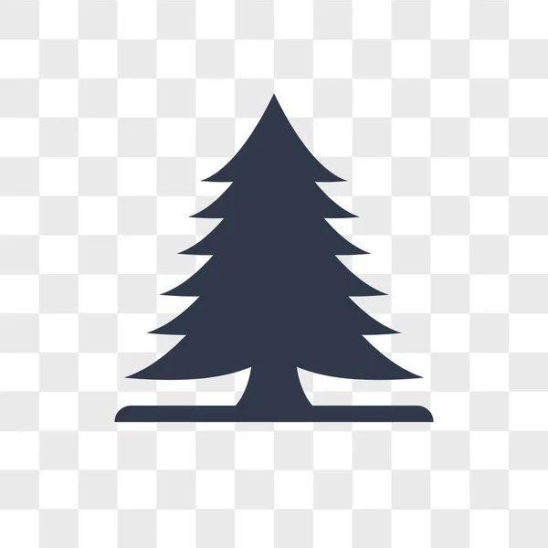 Pine vector pictogram geïsoleerd op transparante achtergrond, Pine logo d — Stockvector