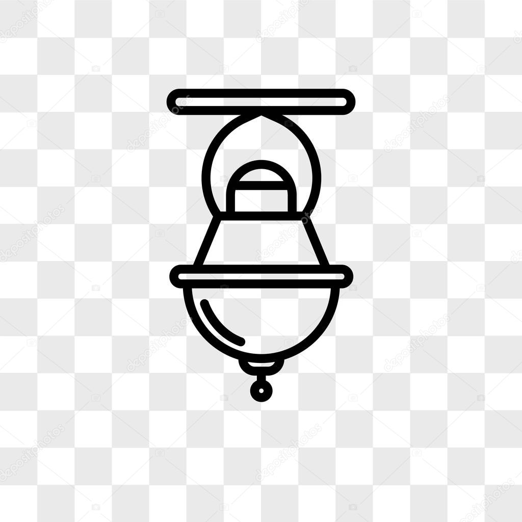 Jewish Incense vector icon isolated on transparent background, J