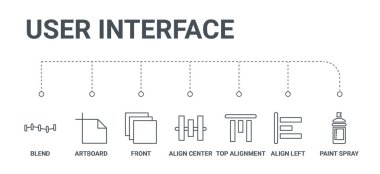 7 hat simgeleri boya sprey gibi basit bir set hizalamak sol, üst 