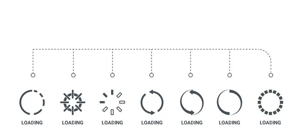 Eenvoudige set van 7 iconen zoals laden, laden, laden, van c — Stockvector