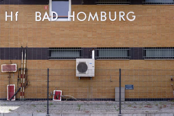 Hinterhof Bahnhof Bad Homburg Klinkerfassade Des Bahnhofs Bad Homburg Hinterhof — Stockfoto
