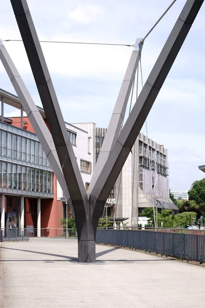 Modern Pedestrian Bridge Bad Homburg Modern Pedestrian Bridge Hessenring Bad — Stock Photo, Image