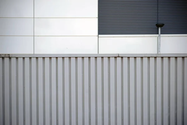 Sound Protection Front Metal Facade Noise Barrier Barrier Made Corrugated — Stock Photo, Image