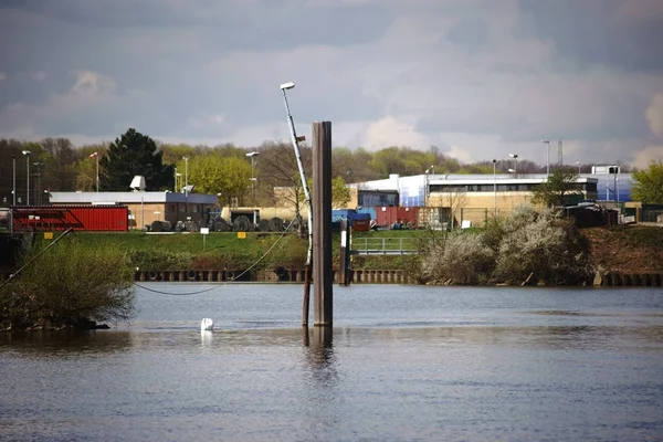 Access Inland Port Access Inland Port River Main Industrial Area — Stock Photo, Image