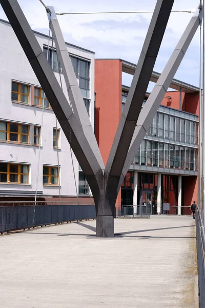 Modern Pedestrian Bridge Bad Homburg Modern Pedestrian Bridge Hessenring Bad — Stock Photo, Image