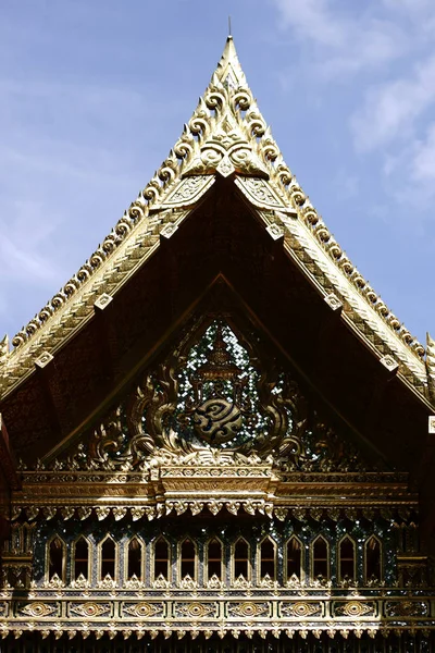 Thai Sala Fountain Roof Thai Sala Pavilion Richly Decorated Gold — Stock Photo, Image