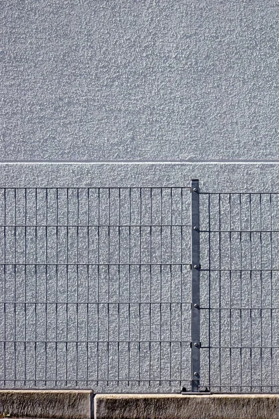 Cerca Grade Frente Fachada Gesso Detalhe Uma Cerca Treliça Homogênea — Fotografia de Stock