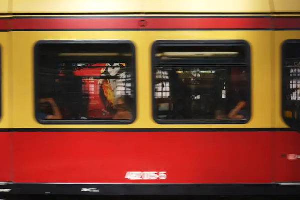 Berlin Suburban Train Abstract Borrão Movimento Abstrato Trem Suburbano Berlim — Fotografia de Stock