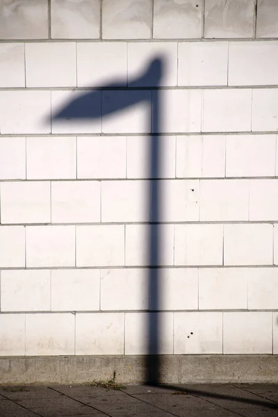 Lantern Shadow Wall Distinctively Lantern Shadow Brick Wall — Stock Photo, Image