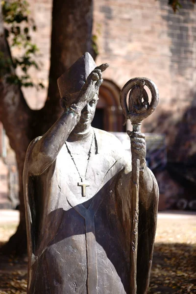 Bronzestatue Bischof Burchard Kathedrale Peter Würmer Bronzestatue Von Bischof Burchard — Stockfoto