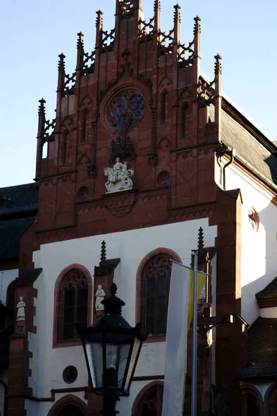 Collegiate Church Peter Alexander Aschaffenburg Historic Facade Collegiate Church Peter — Stock Photo, Image