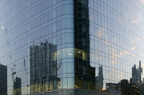 Frente Janela Moderna Fachada Arranha Céus Tonificada Fenchurch Street Londres — Fotografia de Stock