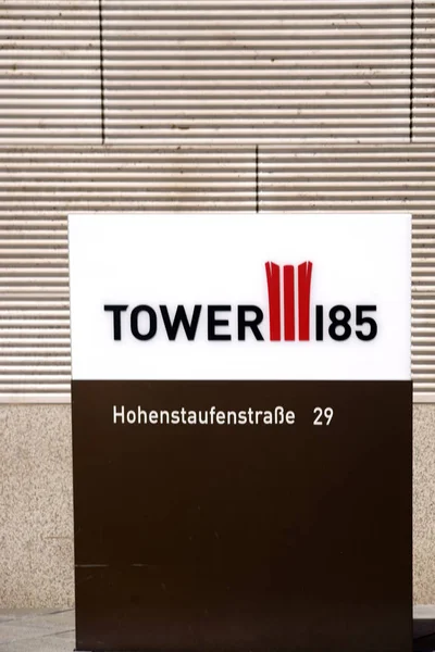 Věž 185 Frankfurt Nad Moderním Vstupem Mrakodrapu Tower 185 Dubna — Stock fotografie