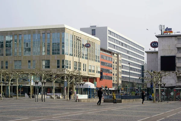 Platz Der Konstablerwache Mit Wohn Und Geschäftshäusern Sowie Einkaufszentren März — Stockfoto