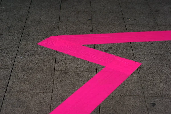 Flash Walkway Marker Neon Flash Sidewalk Marker Made Wide Strip — Stock Photo, Image