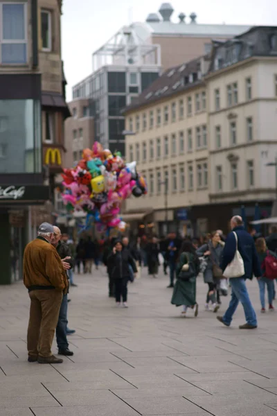 Winkelen Konstablerwache Drukte Voetgangers Winkelen Konstablerwache Maart 2019 Frankfurt — Stockfoto