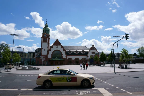 Central Stationen Bad Homburg Turister Och Resenärer Gården Den Historiska — Stockfoto
