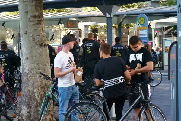 Operación Policial Después Del Partido Fútbol Policías Realizan Controles Estación —  Fotos de Stock