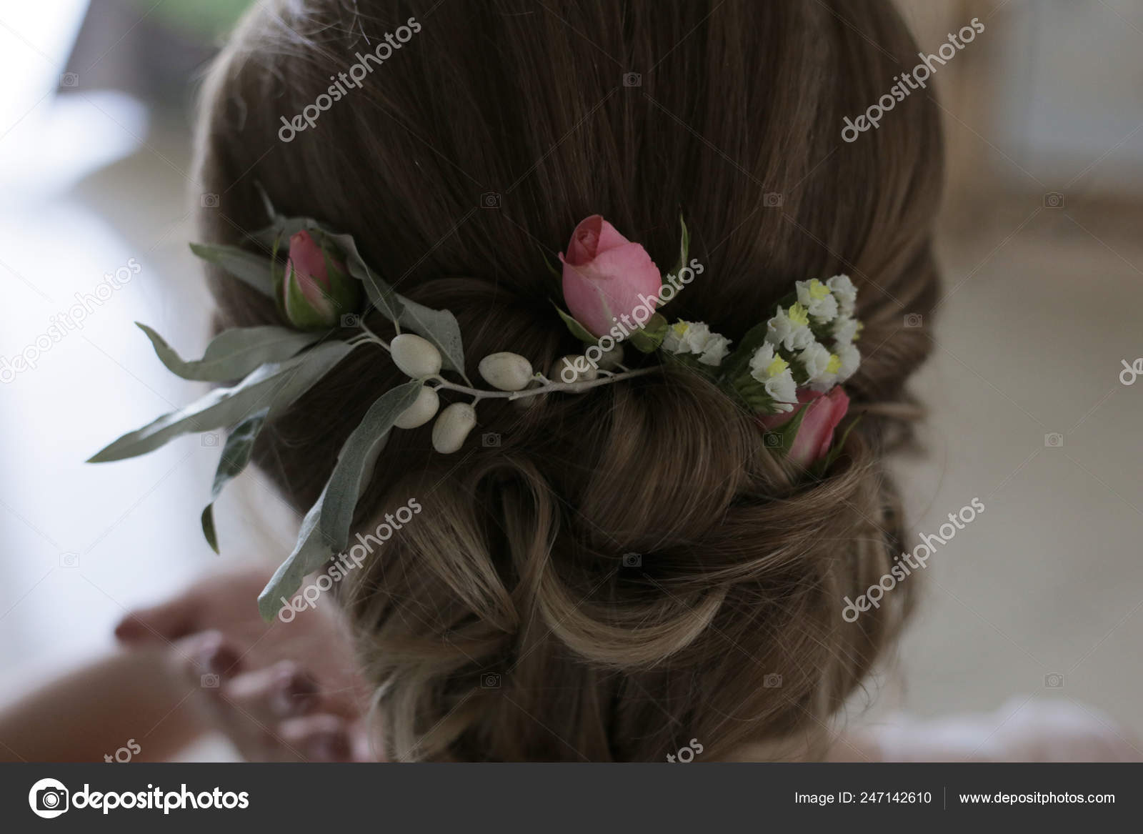 small roses for hair
