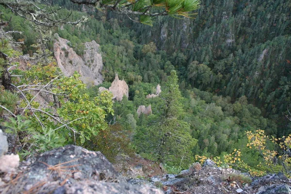 Beboste Bergen Natuur Herfst — Stockfoto