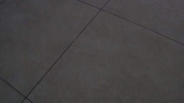 Movimento Câmera Sobre Piso Azulejos Quadrados — Vídeo de Stock