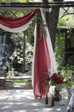 düğün töreni, düğün kemer, çiçek için süslemeleri