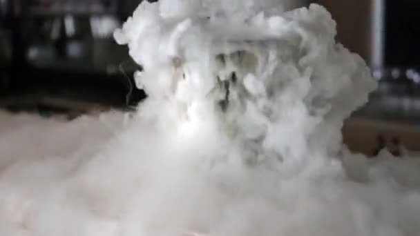 Lot Saturated Steam Dry Ice Bucket — Stock Video