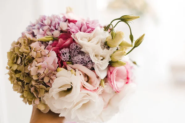 Bouquet Pink White Yellow Flowers — Stock Photo, Image