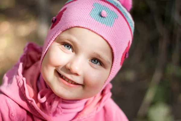 Retrato Uma Menina Roupas Rosa — Fotografia de Stock