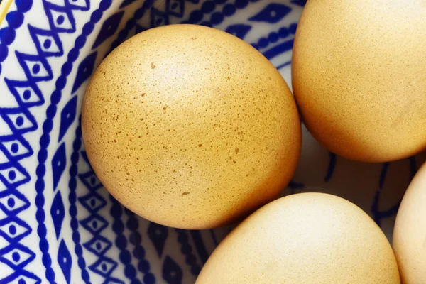 Vista Aérea Los Huevos Tazón Azul Blanco Hermosa Luz Sombras —  Fotos de Stock