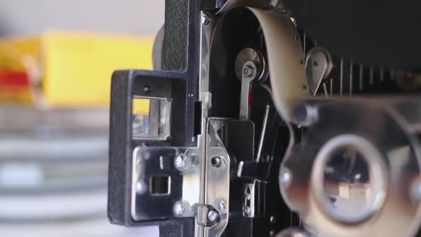 Camera Pade 16Mm Perforatie Register Pin Beweging — Stockvideo