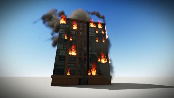 Burning Apartment Full 1920X1080 — Stock Video
