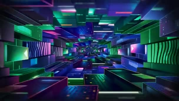 Tech Tunnel Full 1920X1080 — Wideo stockowe