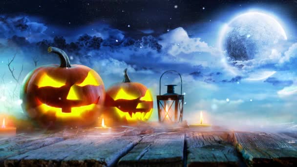 Jack Lanterns Brilhante Fundo — Vídeo de Stock