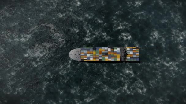 Грузовой Корабль Full — стоковое видео