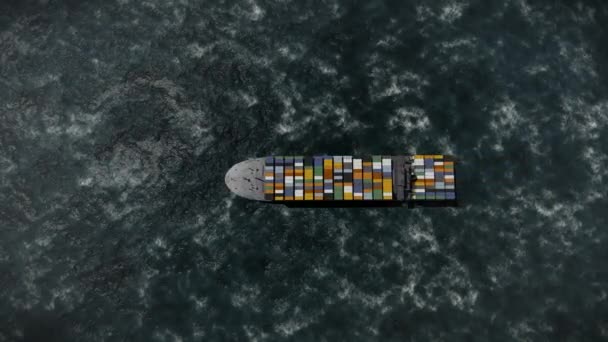 Cargo Ship Animation — Vídeo de stock