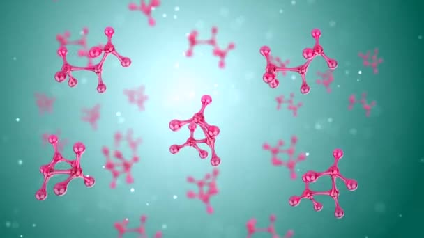 Antecedentes Moleculares Virus Médico — Vídeos de Stock