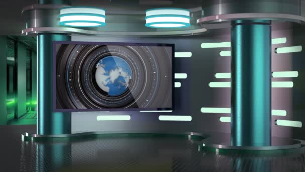 Virtual Studio News Bakgrund — Stockvideo