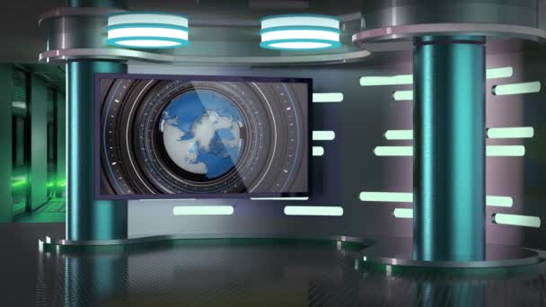 Virtual Studio News Background — Vídeo de Stock