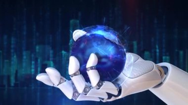 Robot El Tutuşu Gezegen Dünya 